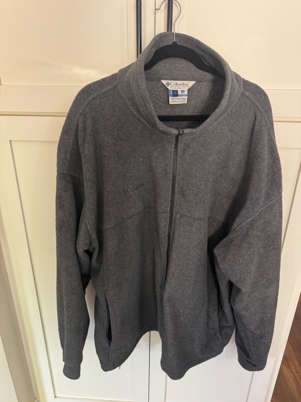 Columbia Men’s Charcoal Gray Full-Zip Fleece Jacket